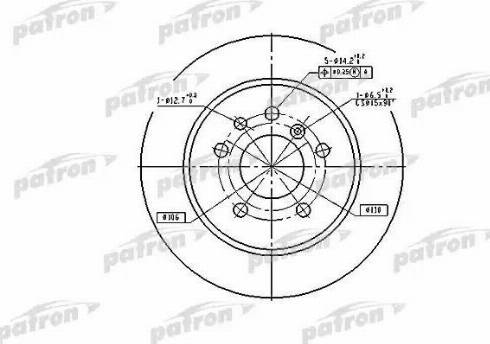 Patron PBD1613 - Əyləc Diski furqanavto.az