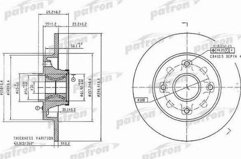 Patron PBD7016 - Əyləc Diski furqanavto.az