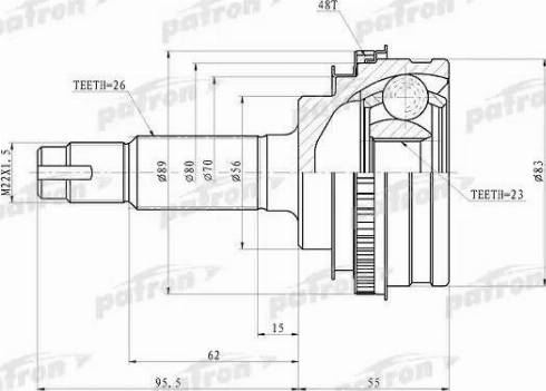 Patron PCV4006 - Birləşmə dəsti, ötürücü val furqanavto.az