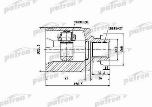 Patron PCV4013 - Birləşmə dəsti, ötürücü val furqanavto.az