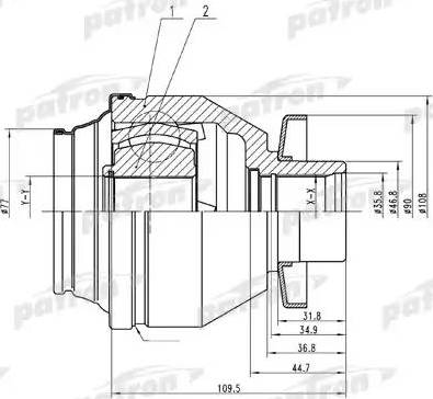 Patron PCV4843 - Birləşmə dəsti, ötürücü val furqanavto.az