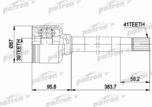 Patron PCV5014 - Birləşmə dəsti, ötürücü val furqanavto.az