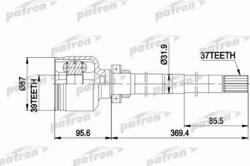 Patron PCV5016 - Birləşmə dəsti, ötürücü val furqanavto.az