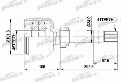 Patron PCV5012 - Birləşmə dəsti, ötürücü val furqanavto.az