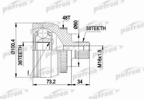 Patron PCV1444 - Birləşmə dəsti, ötürücü val furqanavto.az