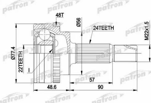 Patron PCV1447 - Birləşmə dəsti, ötürücü val furqanavto.az