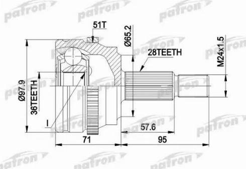 Patron PCV1453 - Birləşmə dəsti, ötürücü val furqanavto.az