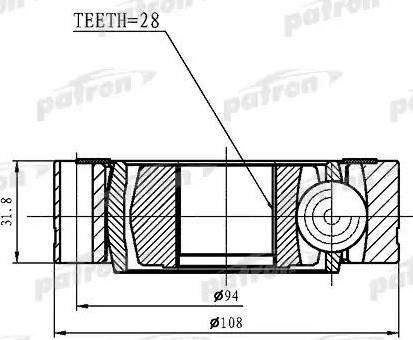 Patron PCV1461 - Birləşmə dəsti, ötürücü val furqanavto.az