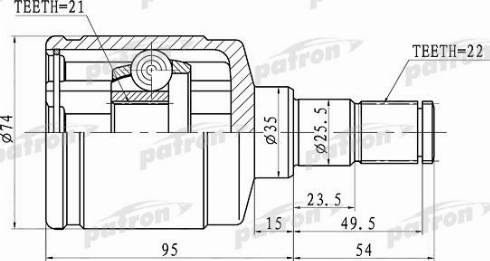 Patron PCV1424 - Birləşmə dəsti, ötürücü val furqanavto.az