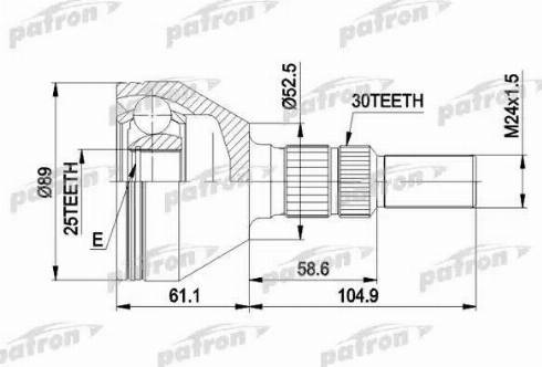 Patron PCV1420 - Birləşmə dəsti, ötürücü val furqanavto.az