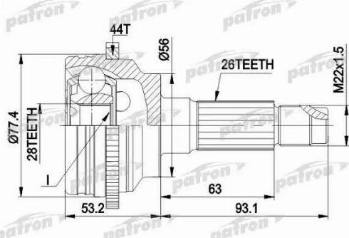 Patron PCV1473 - Birləşmə dəsti, ötürücü val furqanavto.az