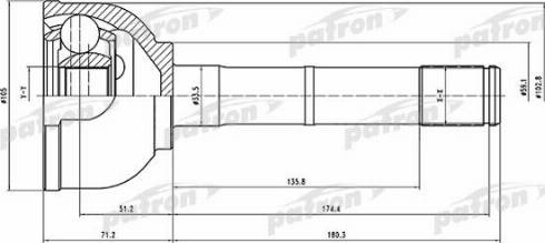 Patron PCV1560 - Birləşmə dəsti, ötürücü val furqanavto.az