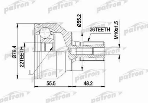 Patron PCV1603 - Birləşmə dəsti, ötürücü val furqanavto.az