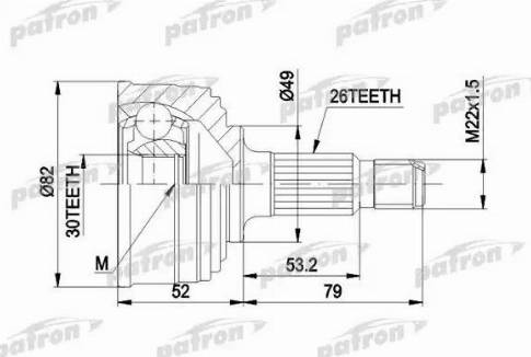 Patron PCV1054 - Birləşmə dəsti, ötürücü val furqanavto.az