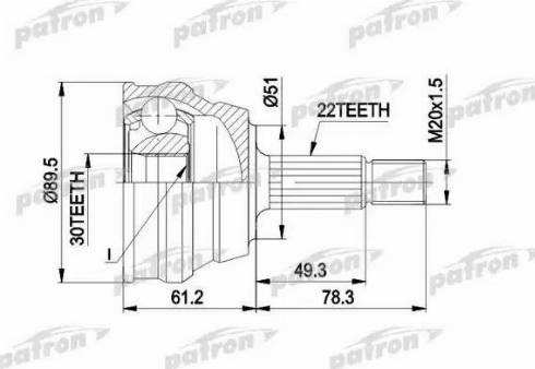 Patron PCV1050 - Birləşmə dəsti, ötürücü val furqanavto.az