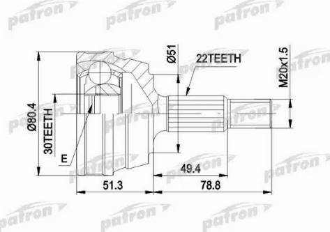 Patron PCV1004 - Birləşmə dəsti, ötürücü val furqanavto.az