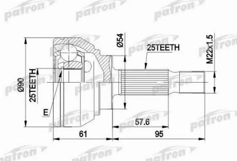 Patron PCV1006 - Birləşmə dəsti, ötürücü val furqanavto.az