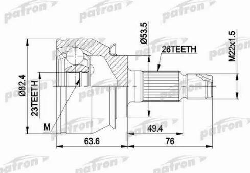 Patron PCV1001 - Birləşmə dəsti, ötürücü val furqanavto.az