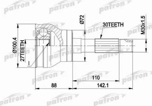 Patron PCV1002 - Birləşmə dəsti, ötürücü val furqanavto.az