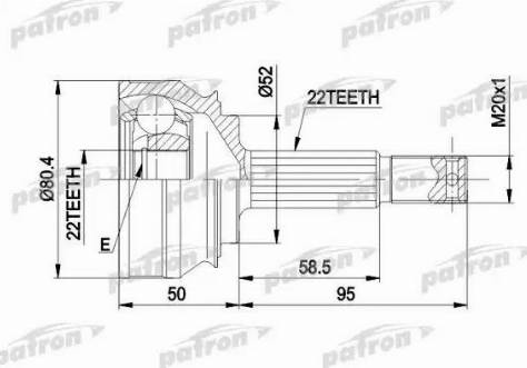 Patron PCV1007 - Birləşmə dəsti, ötürücü val furqanavto.az