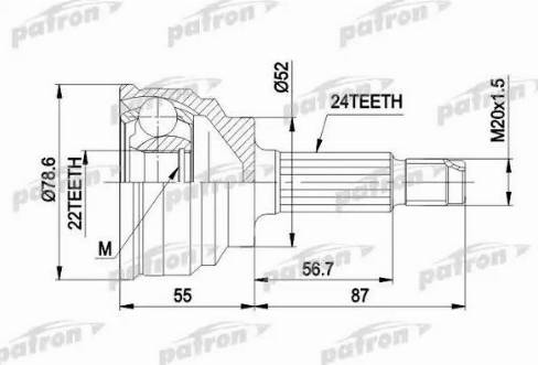 Patron PCV1024 - Birləşmə dəsti, ötürücü val furqanavto.az