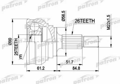 Patron PCV1025 - Birləşmə dəsti, ötürücü val furqanavto.az