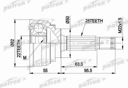 Patron PCV1026 - Birləşmə dəsti, ötürücü val furqanavto.az