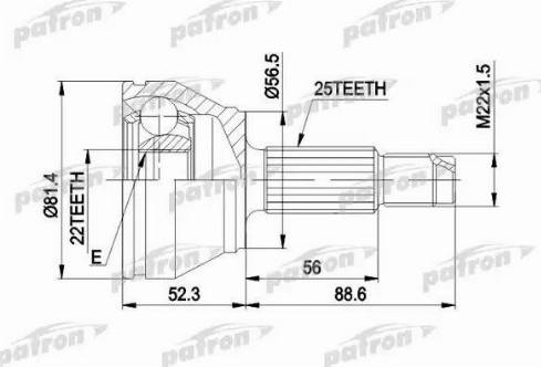 Patron PCV1192 - Birləşmə dəsti, ötürücü val furqanavto.az