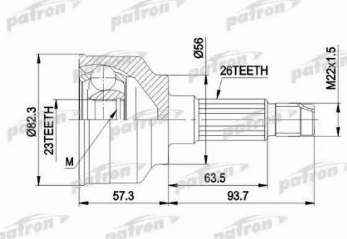 Patron PCV1145 - Birləşmə dəsti, ötürücü val furqanavto.az