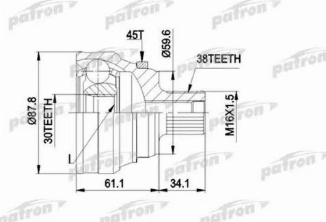 Patron PCV1140 - Birləşmə dəsti, ötürücü val furqanavto.az