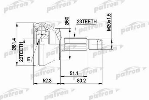 Patron PCV1156 - Birləşmə dəsti, ötürücü val furqanavto.az