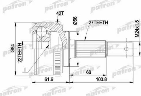 Patron PCV1165 - Birləşmə dəsti, ötürücü val furqanavto.az