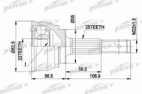 Patron PCV1163 - Birləşmə dəsti, ötürücü val furqanavto.az