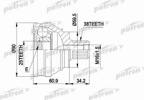 Patron PCV1119 - Birləşmə dəsti, ötürücü val furqanavto.az