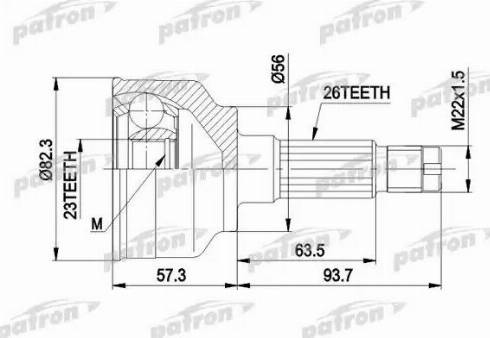 Patron PCV1135 - Birləşmə dəsti, ötürücü val furqanavto.az