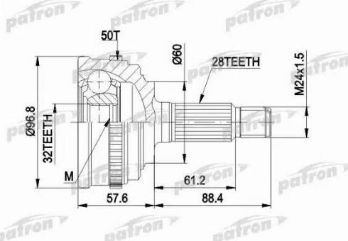 Patron PCV1131A - Birləşmə dəsti, ötürücü val furqanavto.az