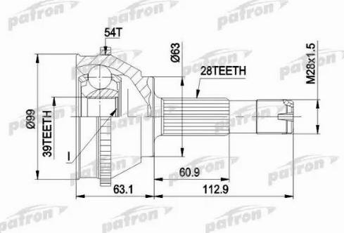 Patron PCV1120 - Birləşmə dəsti, ötürücü val furqanavto.az