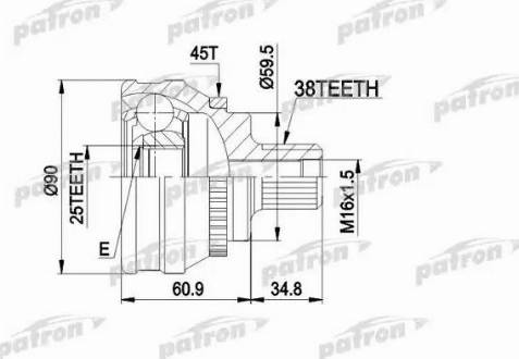 Patron PCV1121 - Birləşmə dəsti, ötürücü val furqanavto.az