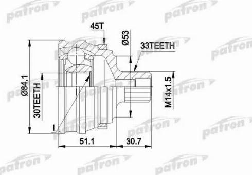 Patron PCV1122 - Birləşmə dəsti, ötürücü val furqanavto.az