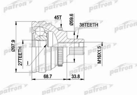 Patron PCV1174 - Birləşmə dəsti, ötürücü val furqanavto.az