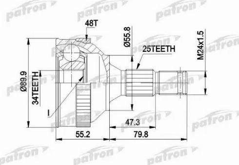 Patron PCV1176 - Birləşmə dəsti, ötürücü val furqanavto.az