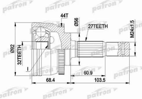 Patron PCV1349 - Birləşmə dəsti, ötürücü val furqanavto.az