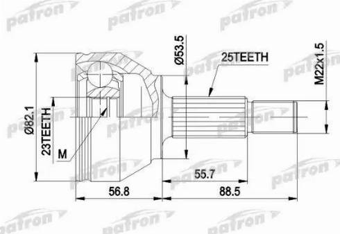 Patron PCV1354 - Birləşmə dəsti, ötürücü val furqanavto.az