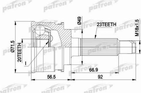 Patron PCV1360 - Birləşmə dəsti, ötürücü val furqanavto.az