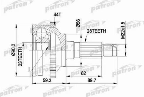 Patron PCV1335 - Birləşmə dəsti, ötürücü val furqanavto.az