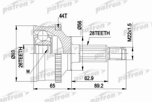 Patron PCV1328 - Birləşmə dəsti, ötürücü val furqanavto.az