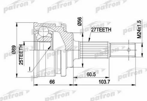 Patron PCV1323 - Birləşmə dəsti, ötürücü val furqanavto.az