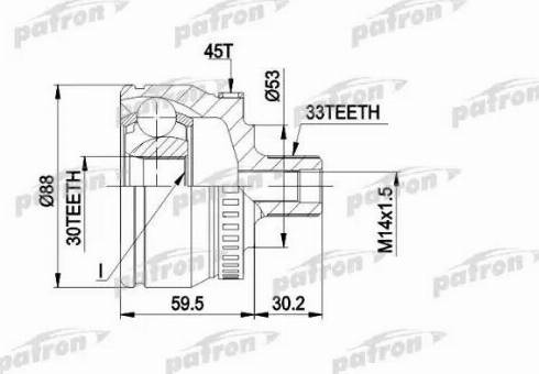 Patron PCV1375 - Birləşmə dəsti, ötürücü val furqanavto.az