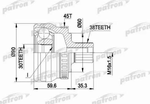 Patron PCV1377 - Birləşmə dəsti, ötürücü val furqanavto.az