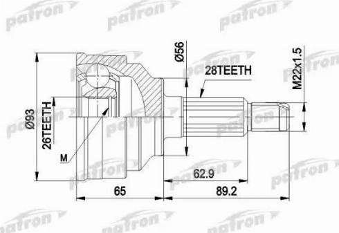 Patron PCV1291 - Birləşmə dəsti, ötürücü val furqanavto.az